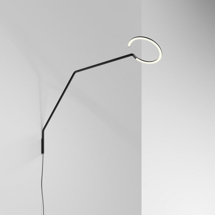 Applique murale LED Vine Light en aluminium, noir, hauteur 91,4 cm