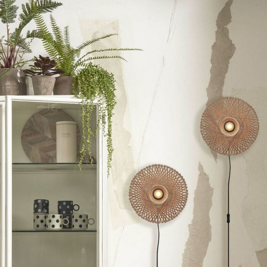 Applique murale Kalimantan, crème, Ø 30 cm