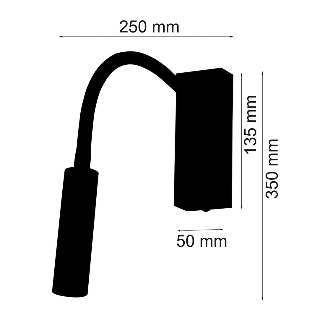 Applique murale LED Rocco en aluminium, nickel et gris, hauteur 35 cm