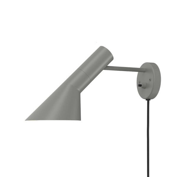 Applique murale AJ en acier, gris, hauteur 18 cm