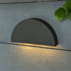 Applique d'extérieur Scott en métal, noir, hauteur 13,5 cm, IP44