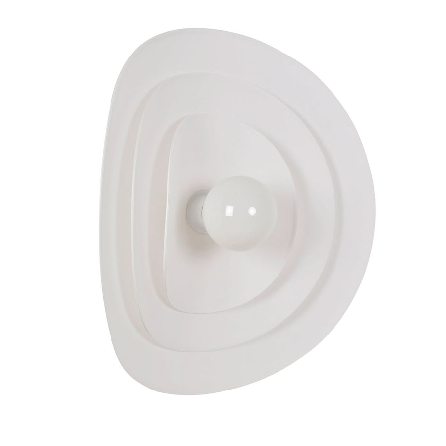 Applique murale Selenitis en papier, blanc, hauteur 46 cm