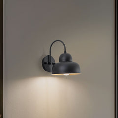 Applique murale Berceste 180-A en métal, noir et or, hauteur 24 cm