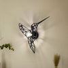 Applique murale W-053 Lasercut en bois, noir, hauteur 44 cm