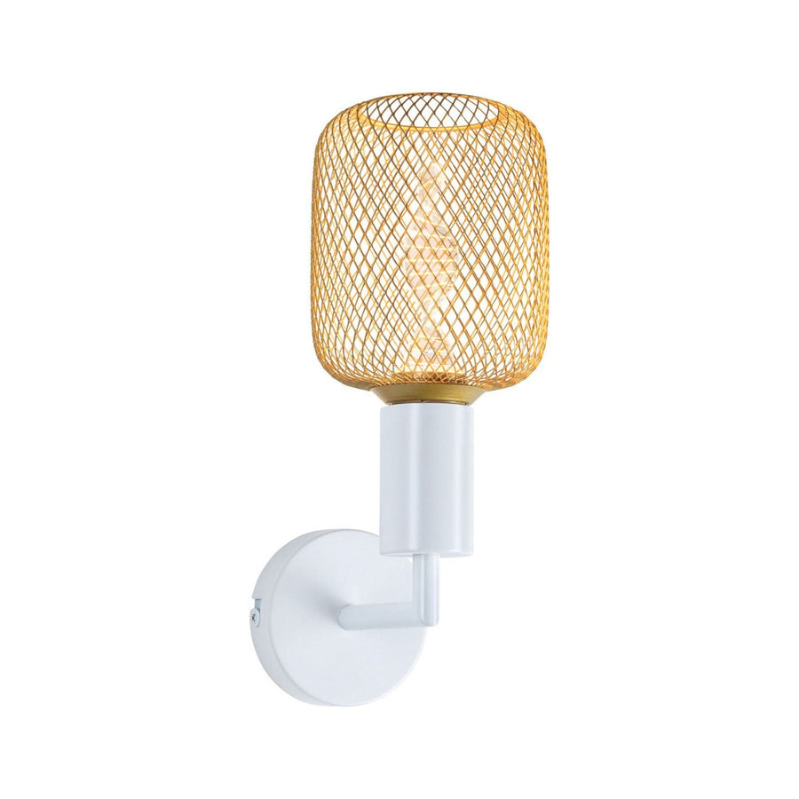 Applique murale Ravi E27 en métal, blanc, Ø 8 cm, IP44