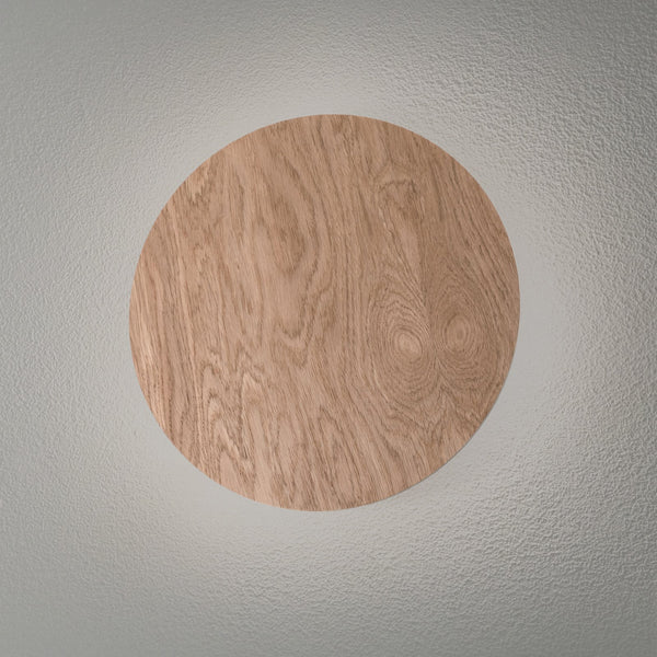 Applique murale Rito en bois, 3 lumières, Ø 30 cm