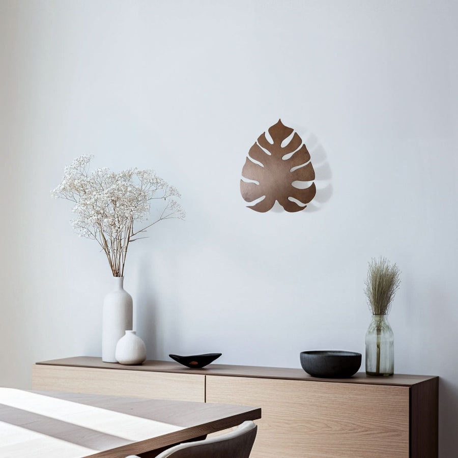Applique murale Folah en bois, noyer, 3 lumières, hauteur 40 cm