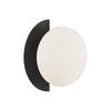 Applique murale Darcy en verre, noir, hauteur 17 cm