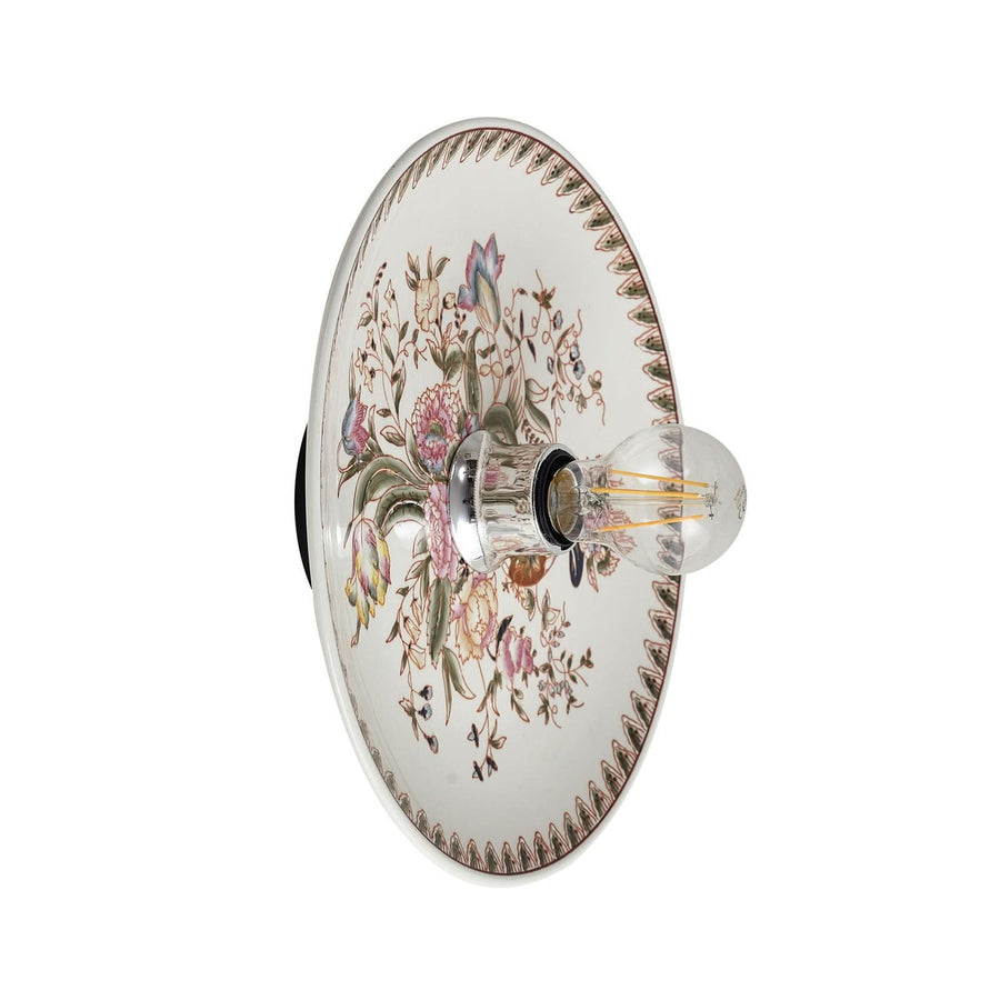 Applique murale Faelira en aluminium, blanc et rose, Ø 30,5 cm