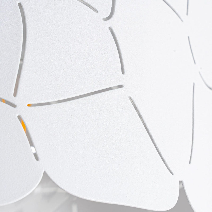 Applique murale en métal, blanc, hauteur 13 cm