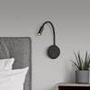Applique murale LED Lyon en aluminium, noir structuré