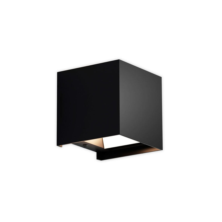 Applique murale Zuza 2 en aluminium, noir, hauteur 10 cm