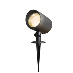 Spot à piquer d'extérieur LED en aluminium, noir, Ø 10,2 cm, IP44