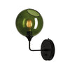 Applique murale Ballroom Short en verre, vert et noir, hauteur 37 cm