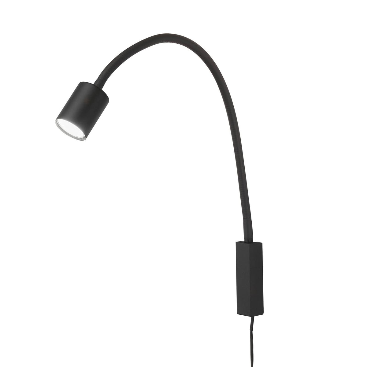 Applique murale Justi en métal, noir, hauteur 52 cm