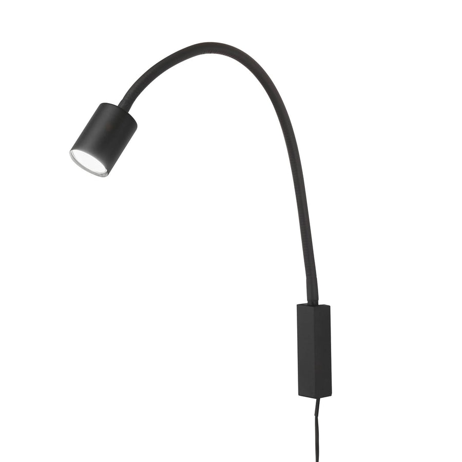 Applique murale Justi en métal, noir, hauteur 52 cm