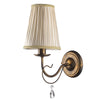 Applique murale Delia en tissu, bronze et beige, hauteur 36 cm