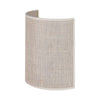 Applique murale en tissu, blanc et crème, hauteur 24 cm