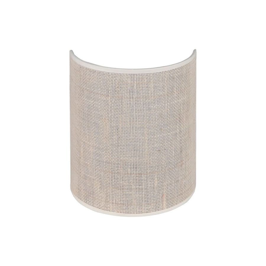Applique murale en tissu, blanc et crème, hauteur 24 cm