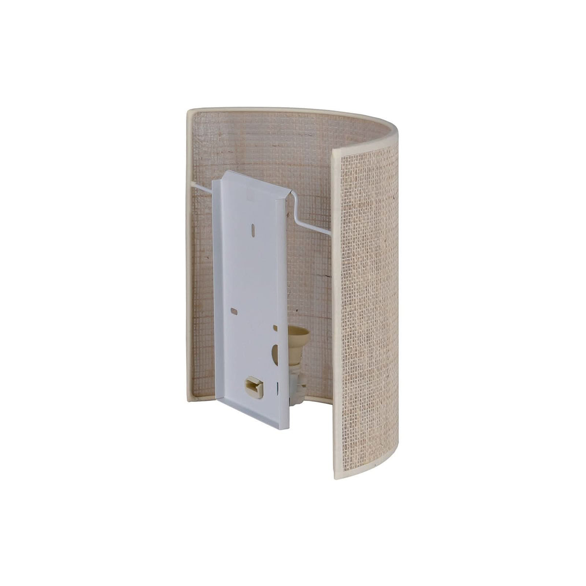 Applique murale en tissu, blanc et crème, hauteur 24 cm