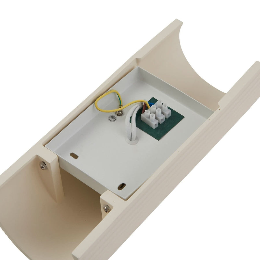 Applique murale Colja en plâtre, beige, 2 lumières, hauteur 30,5 cm