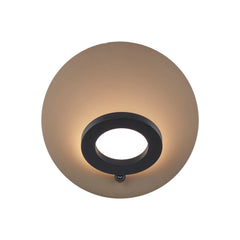 Applique murale LED Meggi en aluminium, marron et noir, Ø 30 cm