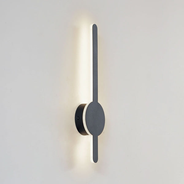 Applique murale LED Borian, noir, hauteur 40 cm