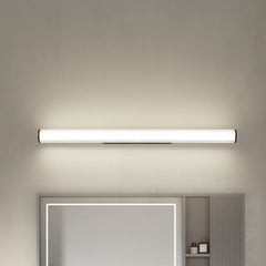Applique murale LED en acier, noir et blanc, hauteur 6,4 cm, IP44