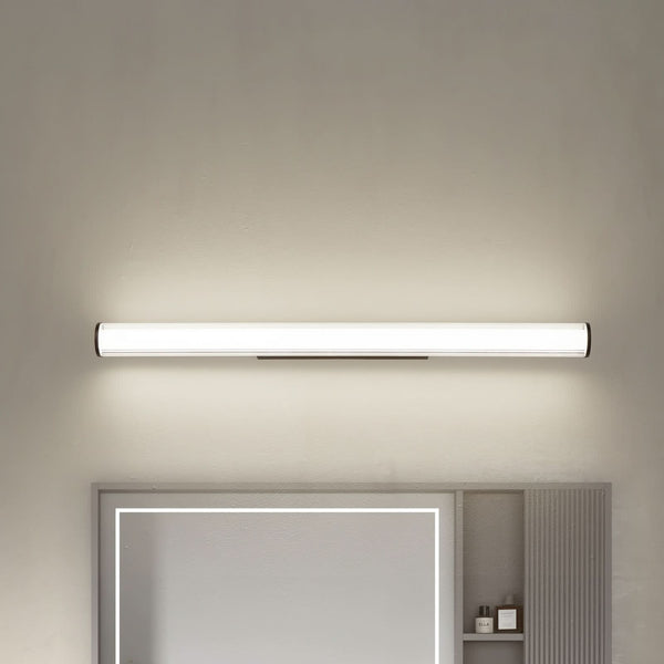 Applique murale LED en acier, noir et blanc, hauteur 6,4 cm, IP44