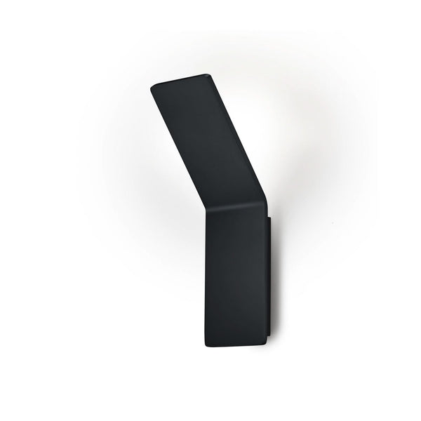 Applique murale LED Ava en aluminium, noir, hauteur 27 cm