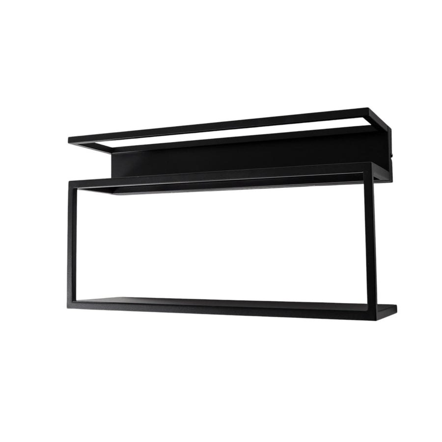 Applique murale LED Shelf en acier, noir, hauteur 33,5 cm