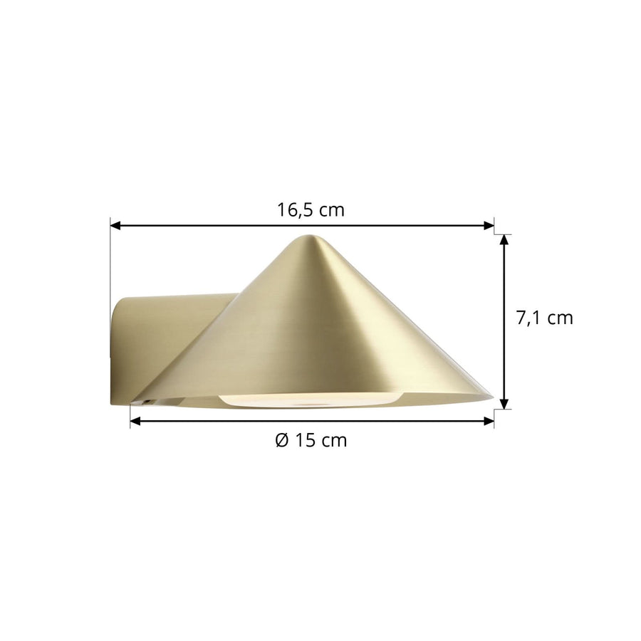 Applique murale rechargeable Grasp, laiton, hauteur 7,1 cm