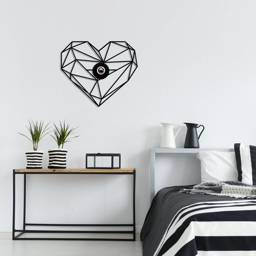 Applique murale W-046 en bois, noir, hauteur 40 cm