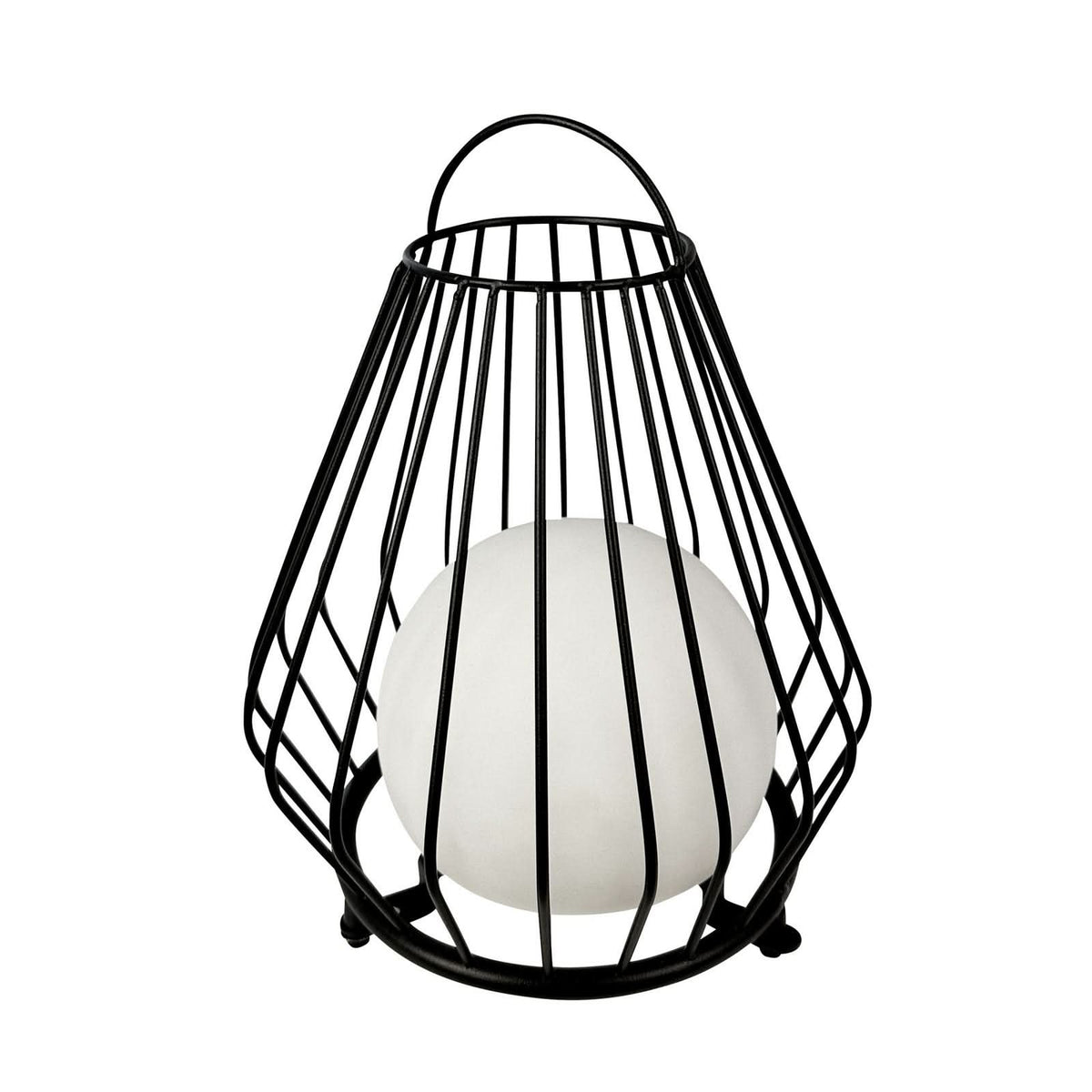Lampe à poser d'extérieur LED rechargeable Evesham en métal, noir, Ø 18 cm, IP54