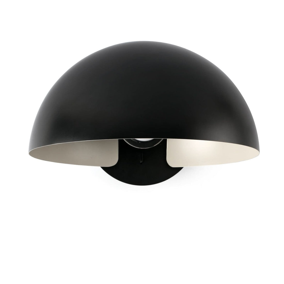 Applique murale Dominica en acier, noir mat, Ø 25 cm