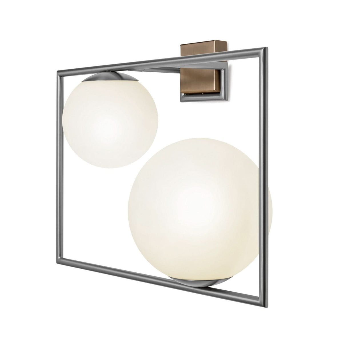 Applique murale Buble en verre, blanc, 2 lumières, hauteur 32,5 cm