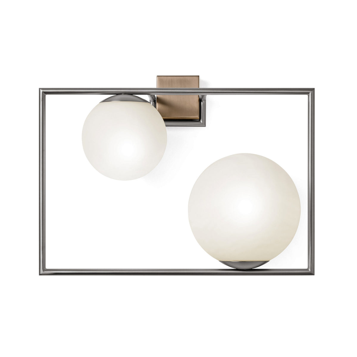 Applique murale Buble en verre, blanc, 2 lumières, hauteur 32,5 cm
