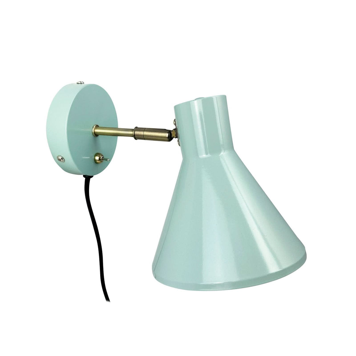 Applique murale Sleep en acier, vert, hauteur 17 cm