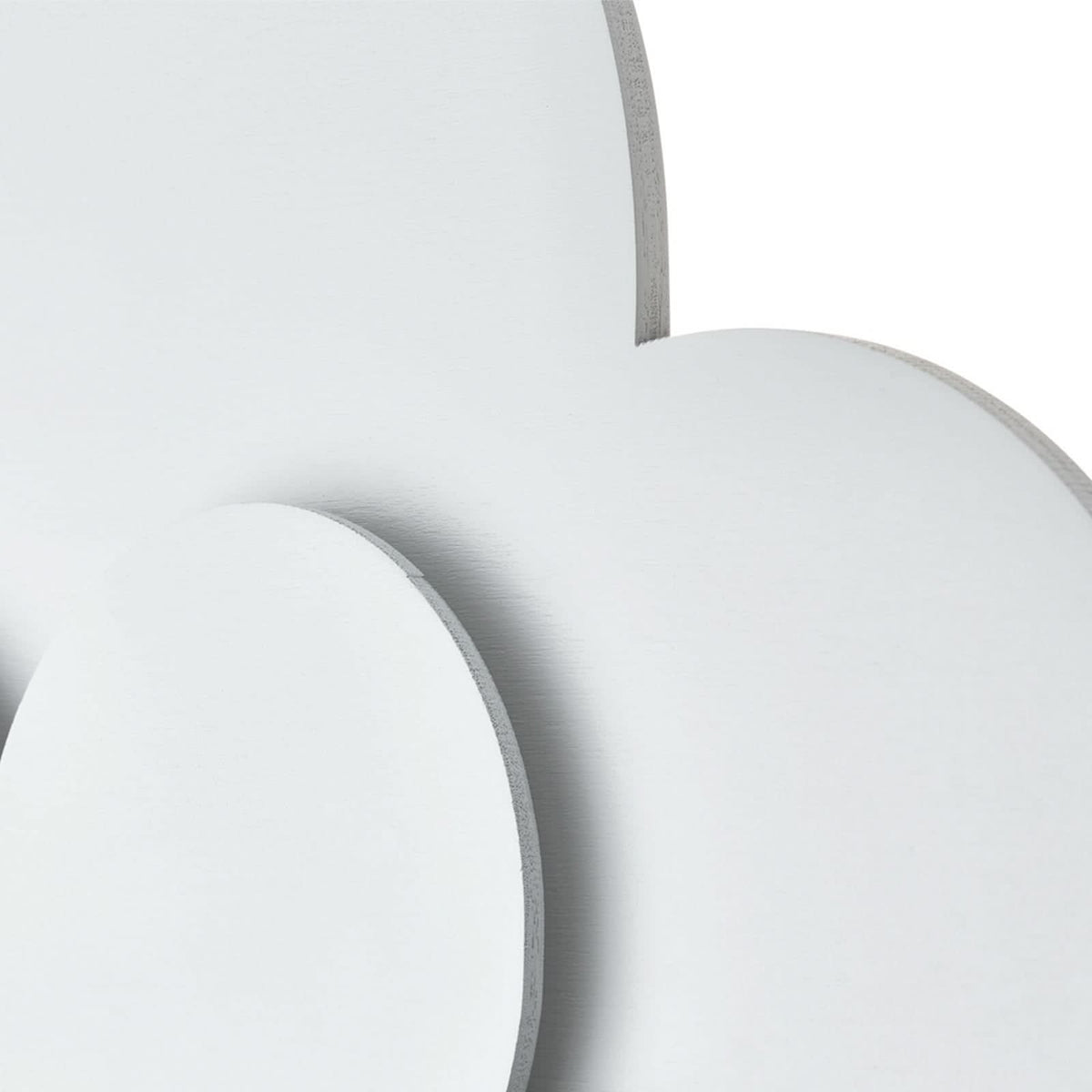 Applique murale LED Nuage en bois, blanc, hauteur 20 cm