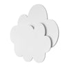 Applique murale LED Nuage en bois, blanc, hauteur 20 cm