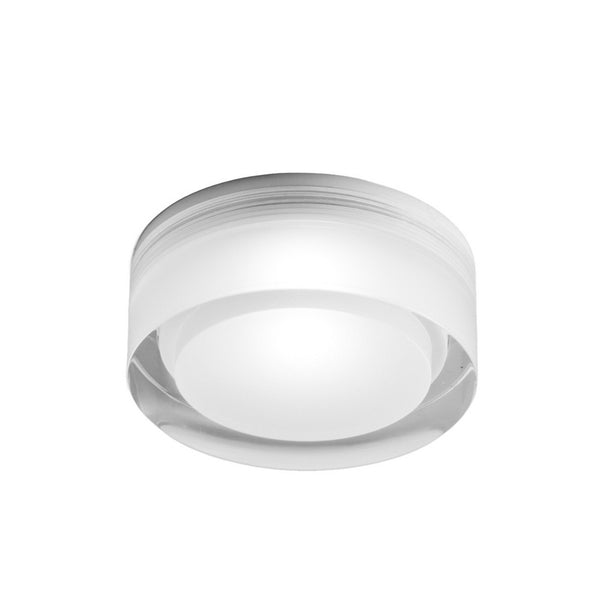 Spot encastrable d'extérieur LED DLS Phoenix en aluminium, blanc, Ø 9 cm, IP44