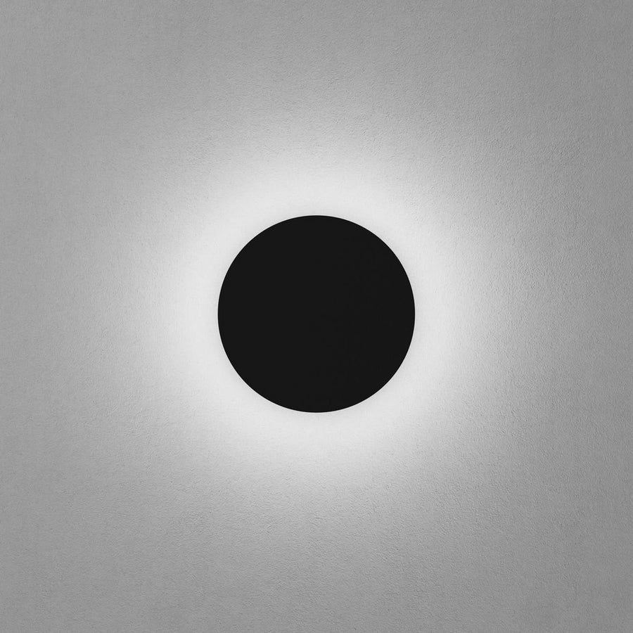 Applique murale LED DLS Orbit en aluminium, noir, Ø 25 cm