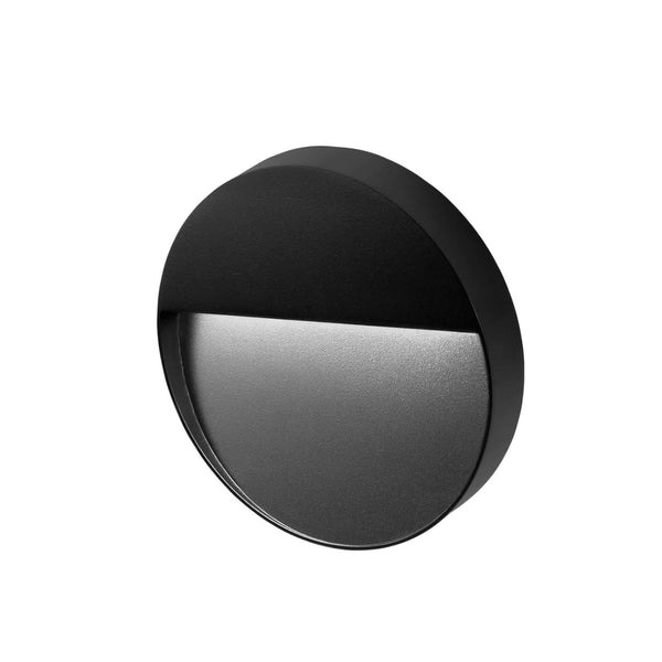 Applique d'extérieur LED DLS Vigo XL en aluminium, noir, Ø 20 cm, IP65
