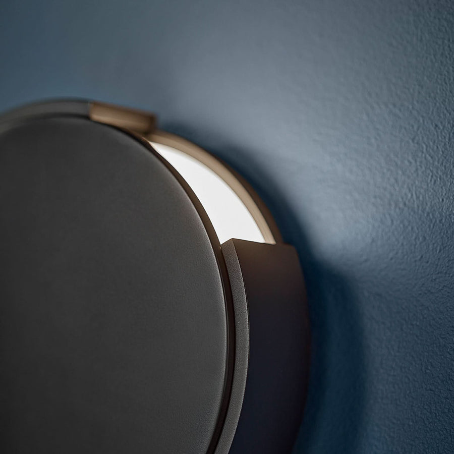 Applique murale Rotate en métal, noir, 2 lumières, Ø 15 cm