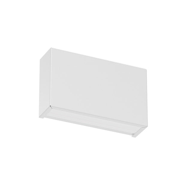 Applique murale LED Box W2 Bi-Emission en métal, blanc, hauteur 8,6 cm, 2700 K, 10 W