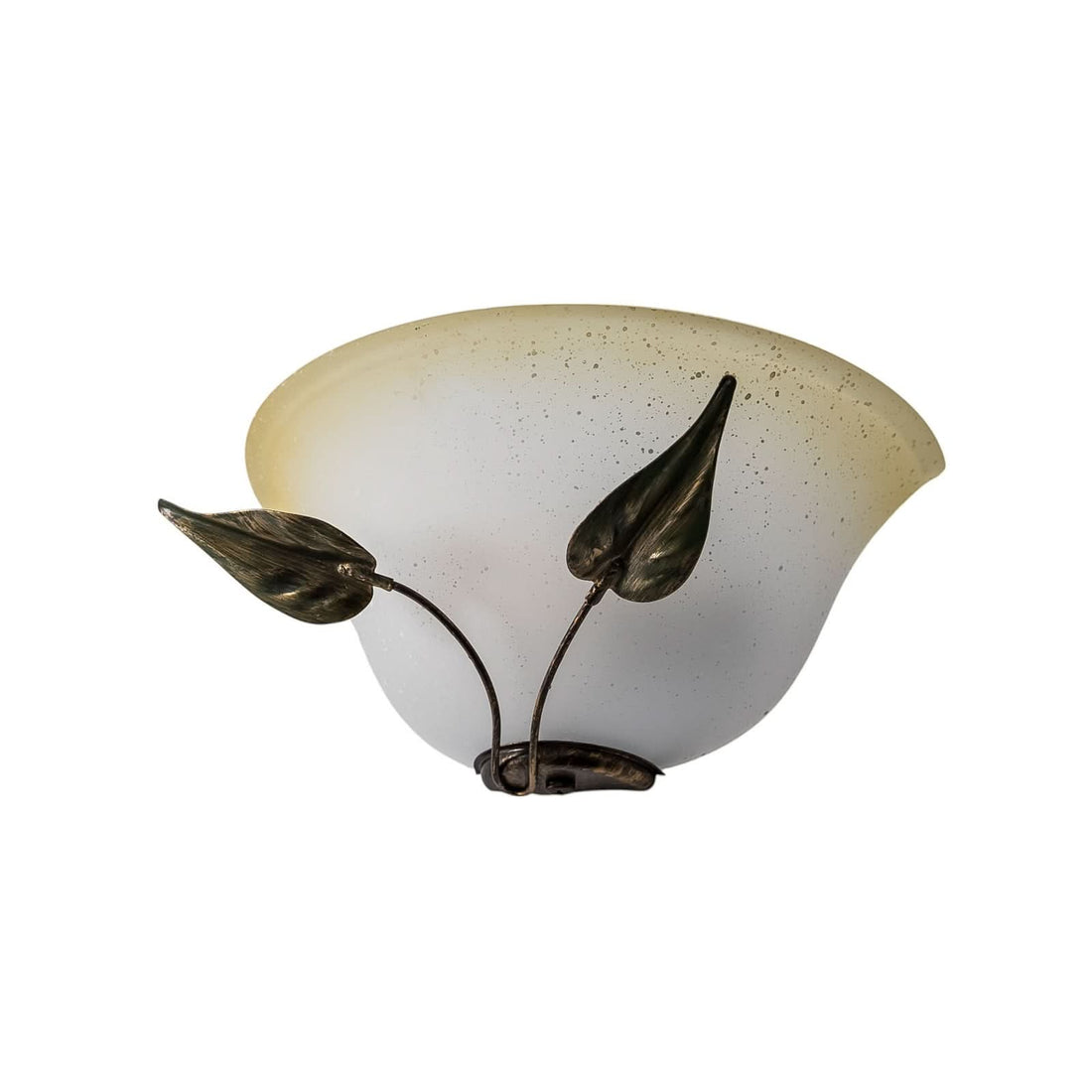 Applique murale Mira en verre, bronze et ambre, hauteur 15 cm