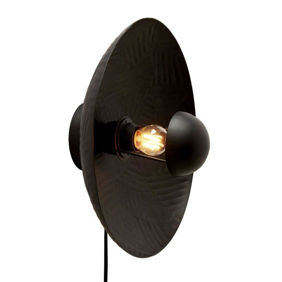 Applique murale Ribble en métal, noir, Ø 35 cm