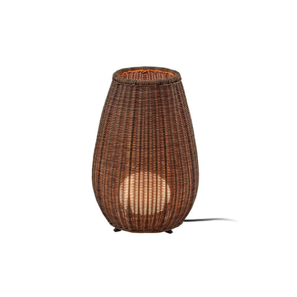 Lampe à poser d'extérieur LED Amphora en aluminium, bois, Ø 31 cm