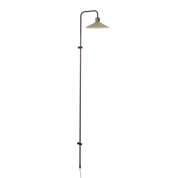 Applique murale Platet A/05 en aluminium, gris et noir, hauteur 142 cm