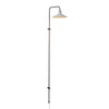 Applique murale Platet A/05 en aluminium, gris clair et noir, hauteur 142 cm
